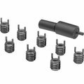 Bsc Preferred Black-Phosphate Steel Key-Locking Inserts with Installation Tool Thick Wall 1/4-20 Thread Size 90245A012